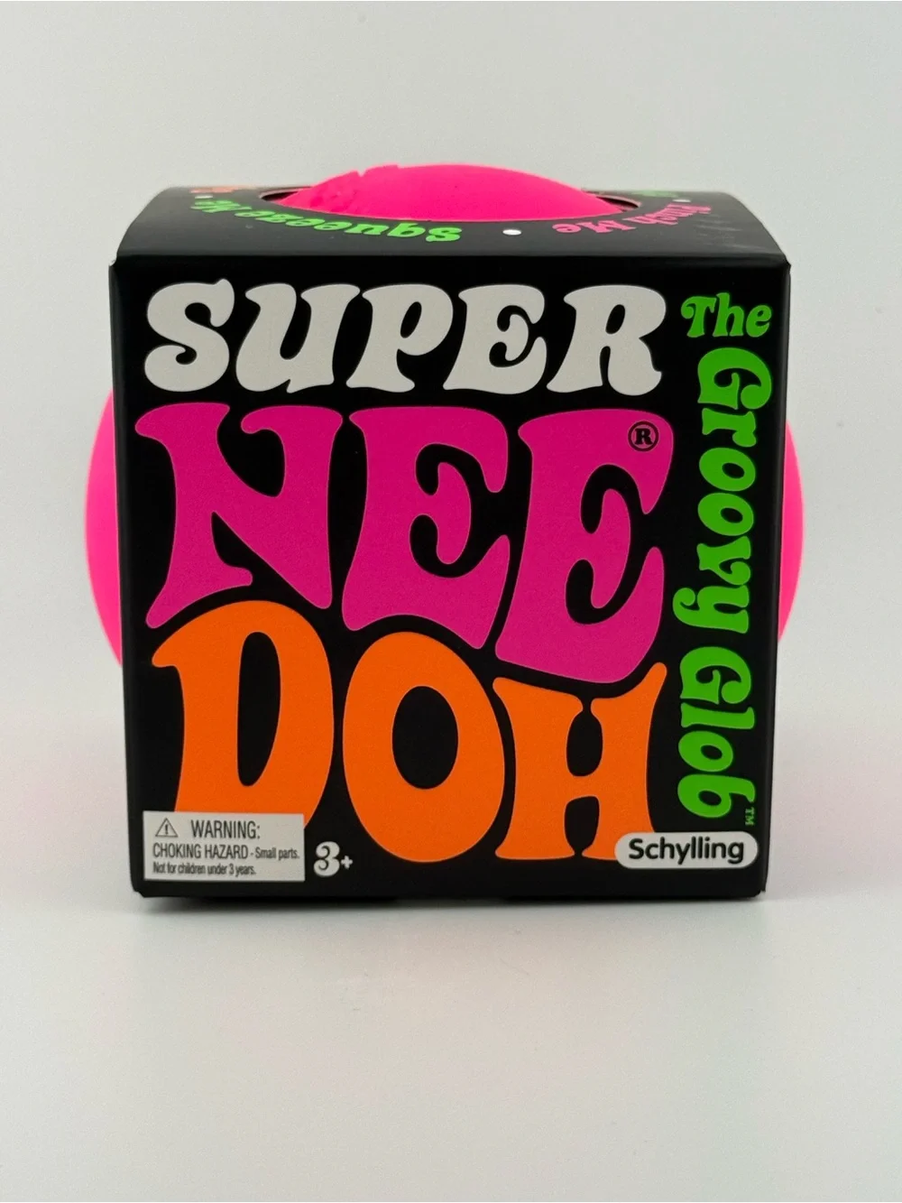 Super NeeDoh The Groovy Glob Neon Pink by Schelling